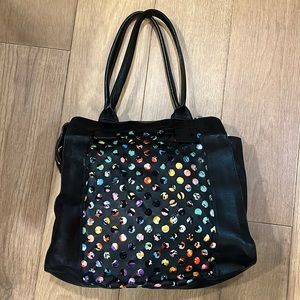 See By Chloe Black Perforated Tote
